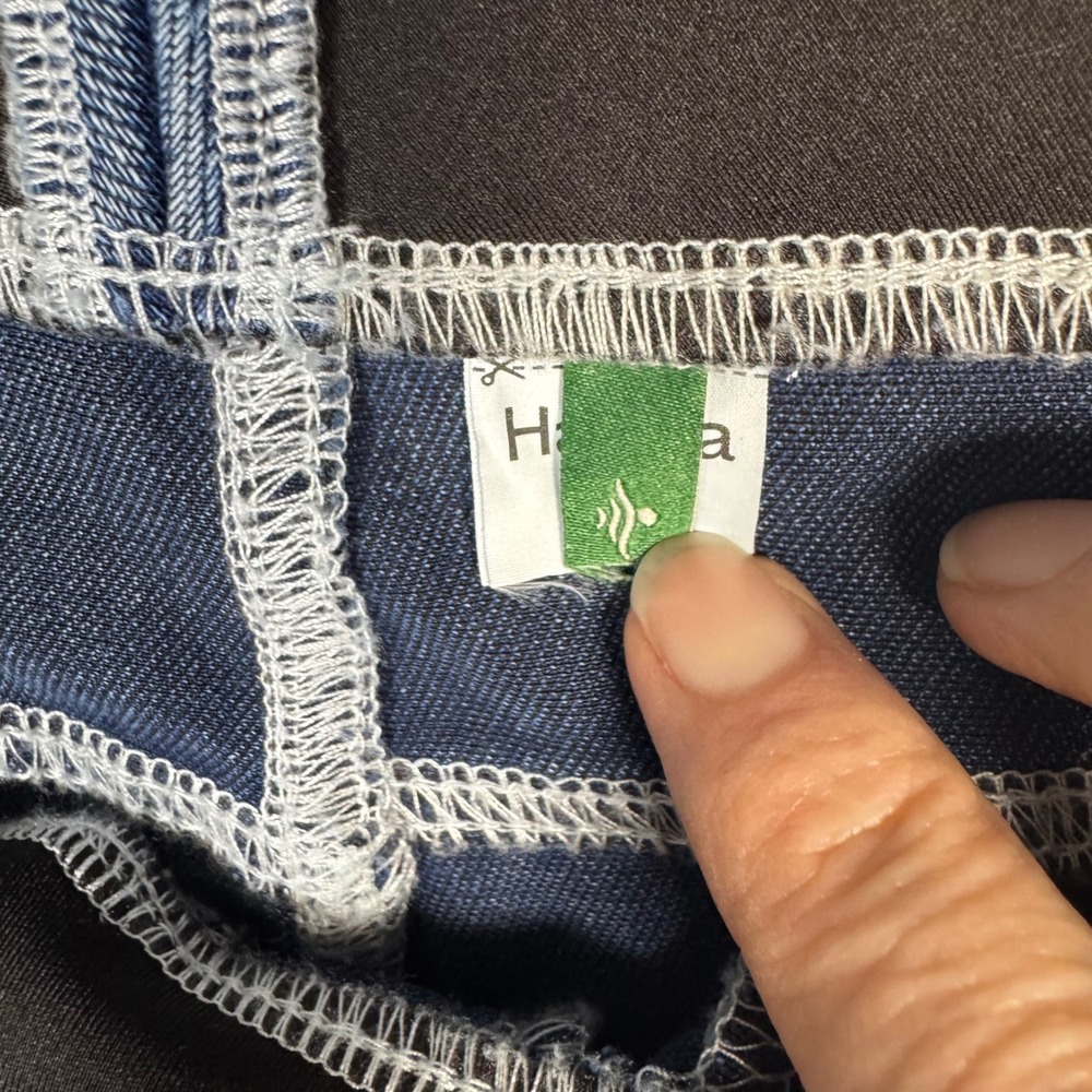 NWOT Halara Flex Womens High Waisted Stripe Wide‎ Leg Flowy Jeans L Pockets - Picture 6 of 13